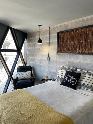 Cholula Apartment | Loft industrial vista a los volcanes