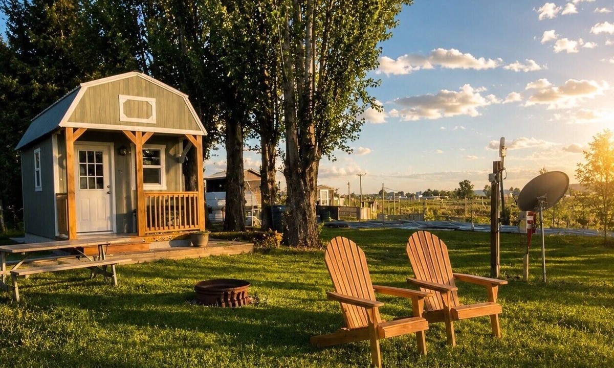 Lynden Cabin | Quiet Glamping Barn on a Working Farm with Fire Pit and Open Views