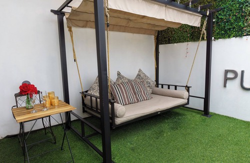 Puebla Historic Center Apartment | Private room with jacuzzi and terrace in roof garden