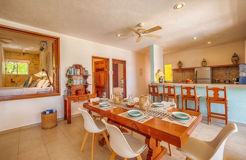 Akumal Condo | Spacious and serene, beachfront condo with AC, WiFi, onsite restaurant, pool!