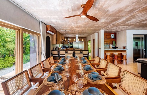 Downtown Cancun Villa | Villa Naj Kan: 9BR Beachfront Escape w/Private Pool + AC Throughout near Tulum