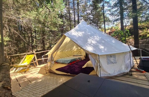 Jiquipilco RV Rental | beautiful glamping double room in the forest