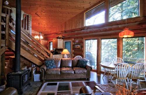 Maple Falls Cabin | Cabin #97 - 'pinecone' Log Cabin at the Lake that is Pet-friendly!