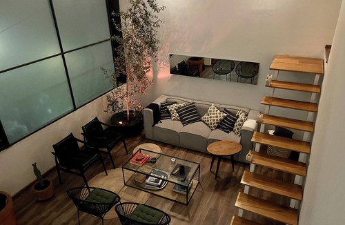 Escandon I Seccion Apartment | Designed Loft With Beautiful Double Height!