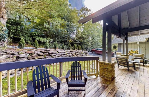 Highlands House | Dog-friendly home with private deck, outdoor fireplace, & immaculate interior