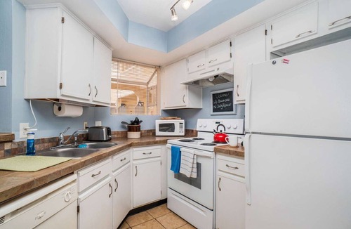 Ocean Side Village Condo | Egret · Ground Floor 2/2 Condo · Half Mile to Beach (King Bed in Master)