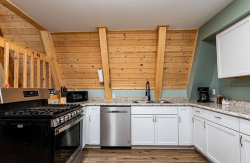 Au Gres Cabin | Lofted A-Frame Cabin with Direct Lake Access and Equipped Deck in Michigan