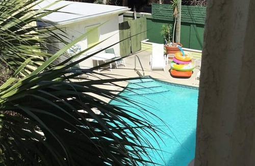 Cocoa Beach Villa | Penguins on the Beach 2BR Steps to Beach & Downtown w/pool Unit 8