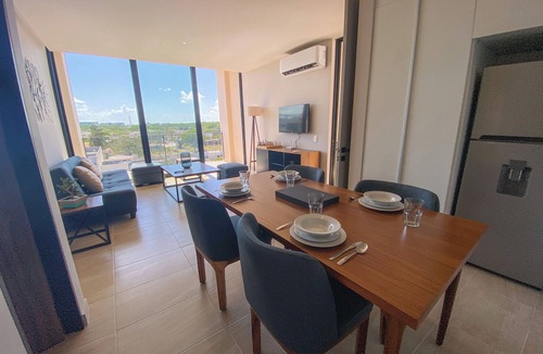 Ejidal Apartment | Relax and Recharge: Your Modern Oasis with A/C in Playa del Carmen