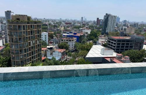 Roma Norte Apartment | Roma Norte, pool, gym, rooftop, coworking, balcony & parking