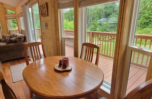 Topton Cabin | Running Squirrel Ridge cabin w/Hot tub+WiFi+firepit+deck & trails w/lake view!