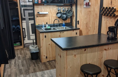 Lyndon Station Apartment | Rustic Tiny Haven in the Woods