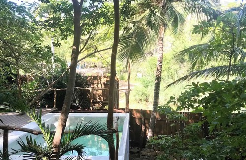 Arroyo Cruz House | Secret virgin front bay pool house and tree casita