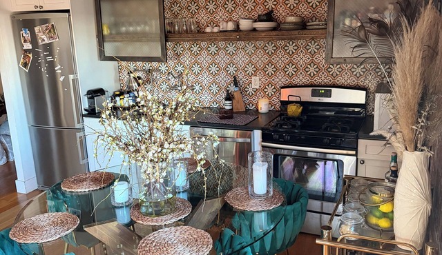 2-bedroom brick loft in fun Brooklyn w/AC, elevator, fitness and elevator!