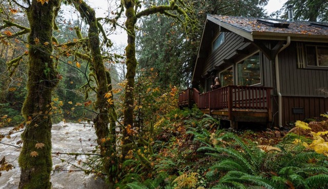 Cascade River Cabin-riverfront, wood-fired hot tub