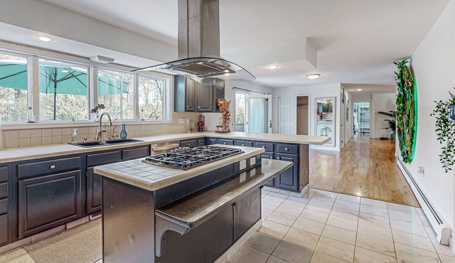 Gorgeous home with fireplaces, skylights, jetted tubs, library & home gym
