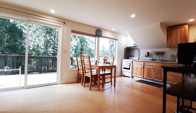 POWER ON - Modern 3BR Evergreen Retreat w/Private Deck & Forest Views