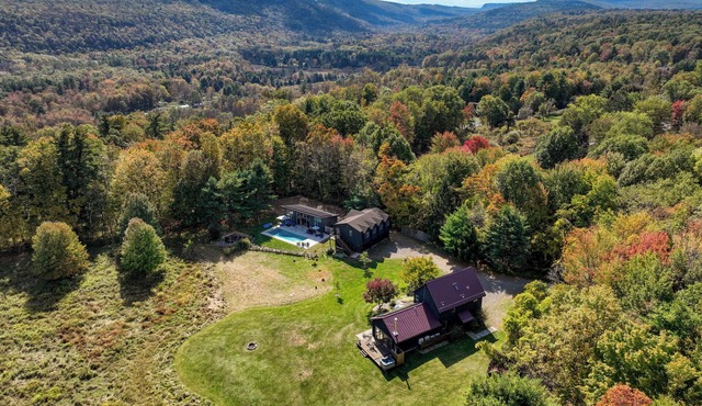 Secluded Hudson Valley Retreat Near New Paltz With Heated Pool, Hot Tub, Meadow Views & Three Renovated Buildings for Luxury Monthly Stays