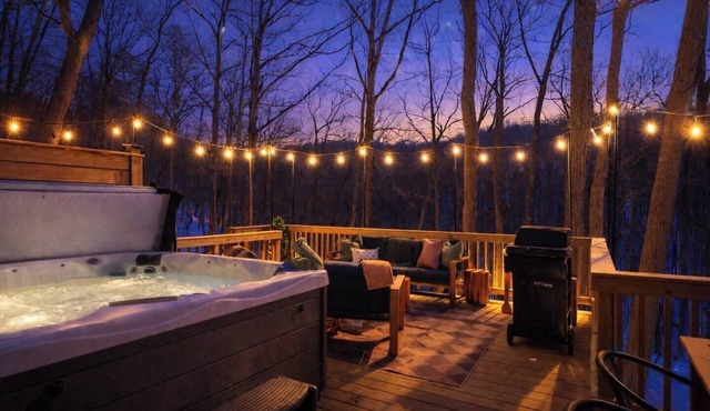 Secluded Luxury Cabin with Stargazing Dome + Hot Tub + Sauna + EV Charger