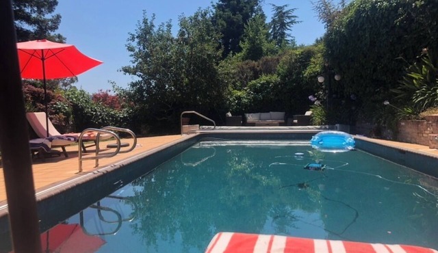 Spacious 5-bedroom house in beautiful Mill Valley with pool, firepit and sauna.