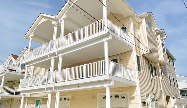 Views of the bay and wetlands from two decks and located in a quiet area away from the hustle and bustle of Sea Isle City's business districts.
