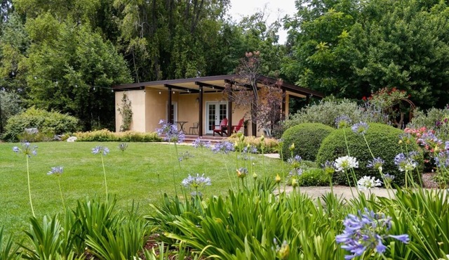 Wine Country surrounded by vineyards, bordered by a creek, on 7 acr