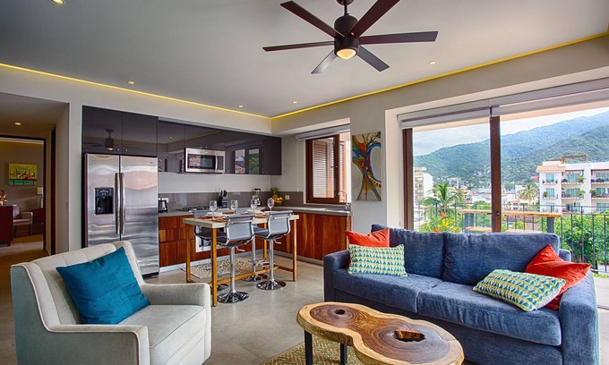 Emiliano Zapata Condo | 1BR/2BA Mountain-View Condo @ Oceana | Rooftop Pool, Gym | Romantic Zone