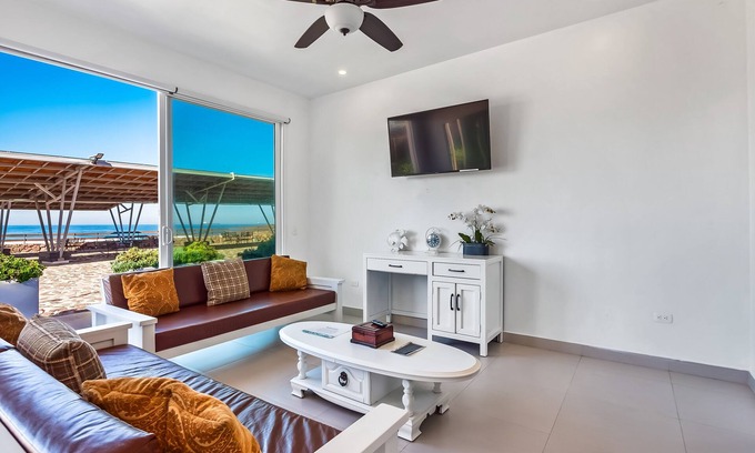 La Paloma Villa | Airy, beach-view dog-friendly villa with patio, outdoor pool, streaming, AC