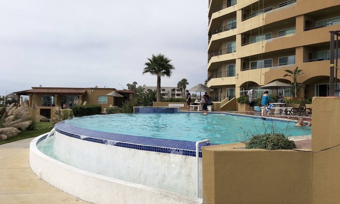 Centro Playas Condo | Downtown Rosarito Beach n Sand, 2 bedroom Condo, Directly on Beach Front
