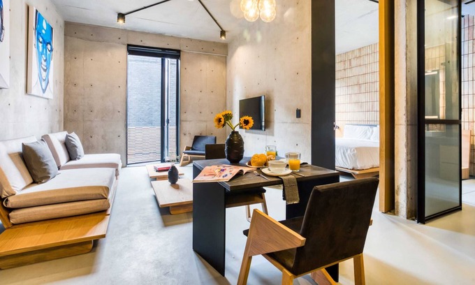 Roma Norte Apartment | Great Apt w/2 Extra Futons |Rooftop+Gym| 24/7 Security
