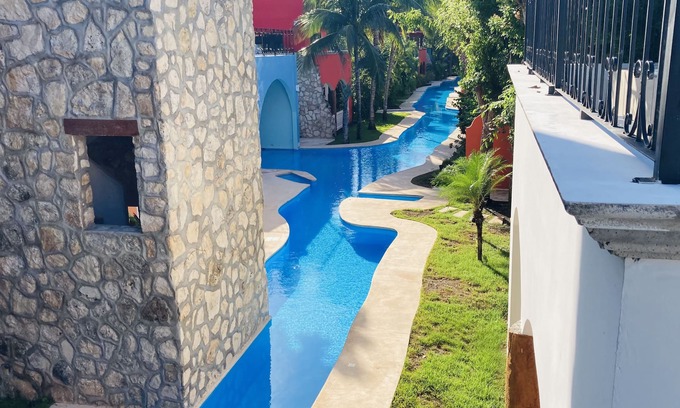 Villa Juarez House | Spacious Mexican Hacienda with Lazy River Pool, Family-Friendly